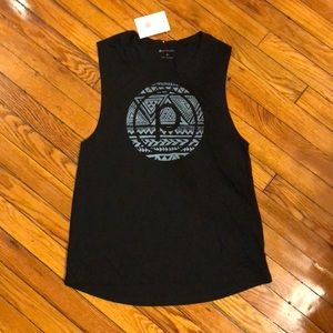 Pure Barre Tribal Blue Circle P Muscle Tank